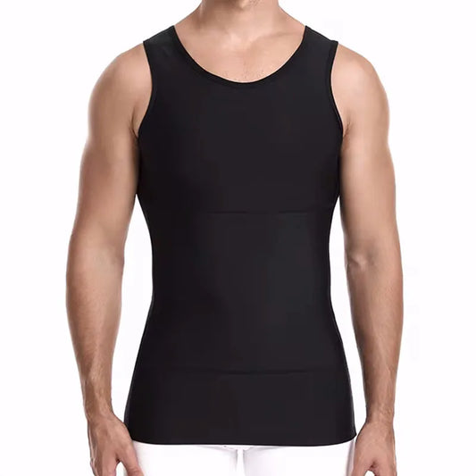 Men’s Compression Undershirt Body Shaper Vest | Slimming Tank Top for Tummy Control, Moobs Reduction & Posture Support - BLAKESTORE-NG