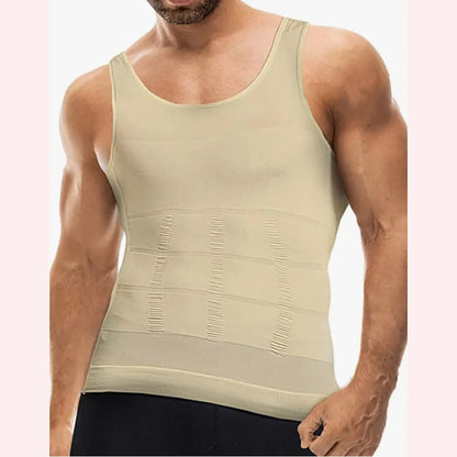 Men’s Compression Undershirt Body Shaper Vest | Slimming Tank Top for Tummy Control, Moobs Reduction & Posture Support - BLAKESTORE-NG