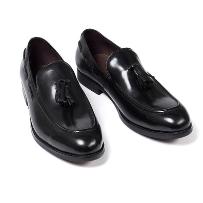 Men's Leather Tassel Loafers | Handmade Comfort Slip-Ons | Formal Casual - Maison Novaire