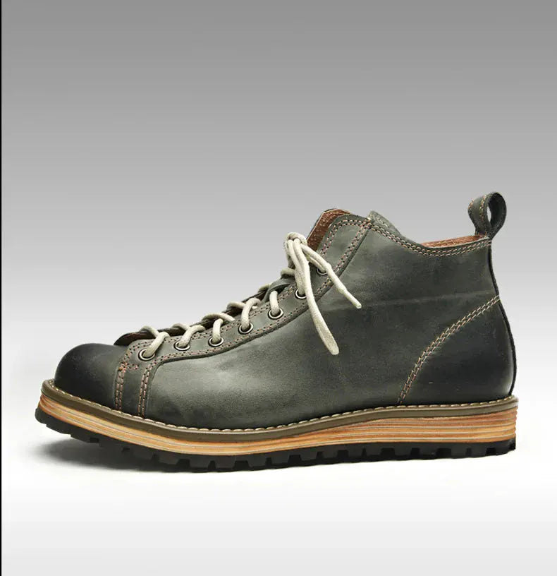 Men’s Premium Cowhide Hiking & Trekking Boots | Full-Grain Leather Waterproof Ankle Boots for Rugged Trails & All-Terrain Adventures - BLAKESTORE-NG