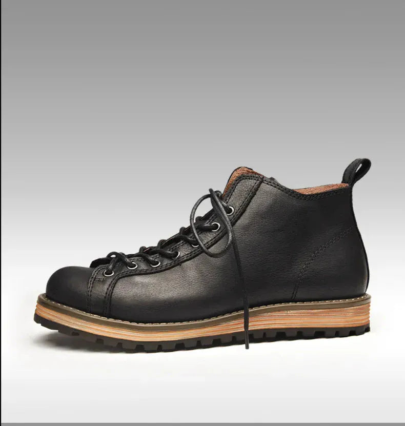 Men’s Premium Cowhide Hiking & Trekking Boots | Full-Grain Leather Waterproof Ankle Boots for Rugged Trails & All-Terrain Adventures - BLAKESTORE-NG