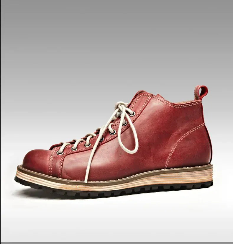 Men’s Premium Cowhide Hiking & Trekking Boots | Full-Grain Leather Waterproof Ankle Boots for Rugged Trails & All-Terrain Adventures - BLAKESTORE-NG