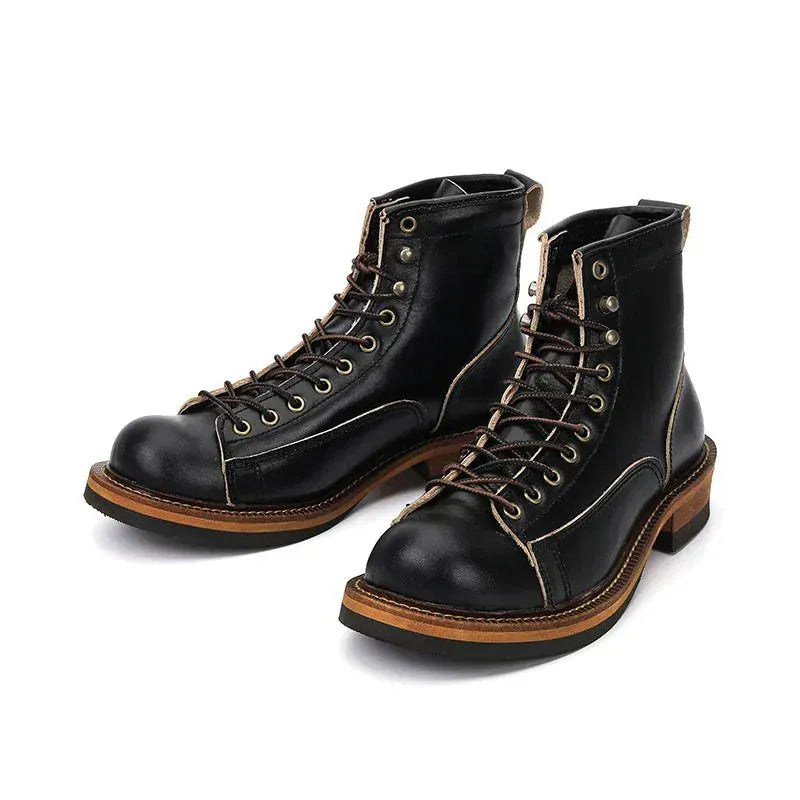 Men’s Premium Cowhide Hiking & Trekking Boots | Full-Grain Leather Waterproof Ankle Boots for Rugged Trails & All-Terrain Adventures - BLAKESTORE-NG