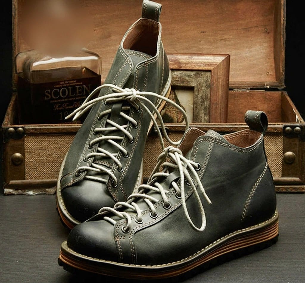 Men’s Premium Cowhide Hiking & Trekking Boots | Full-Grain Leather Waterproof Ankle Boots for Rugged Trails & All-Terrain Adventures - BLAKESTORE-NG