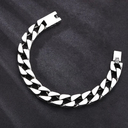 Men's S925 Silver Retro Bar Bracelets. - BLAKESTORE-NG