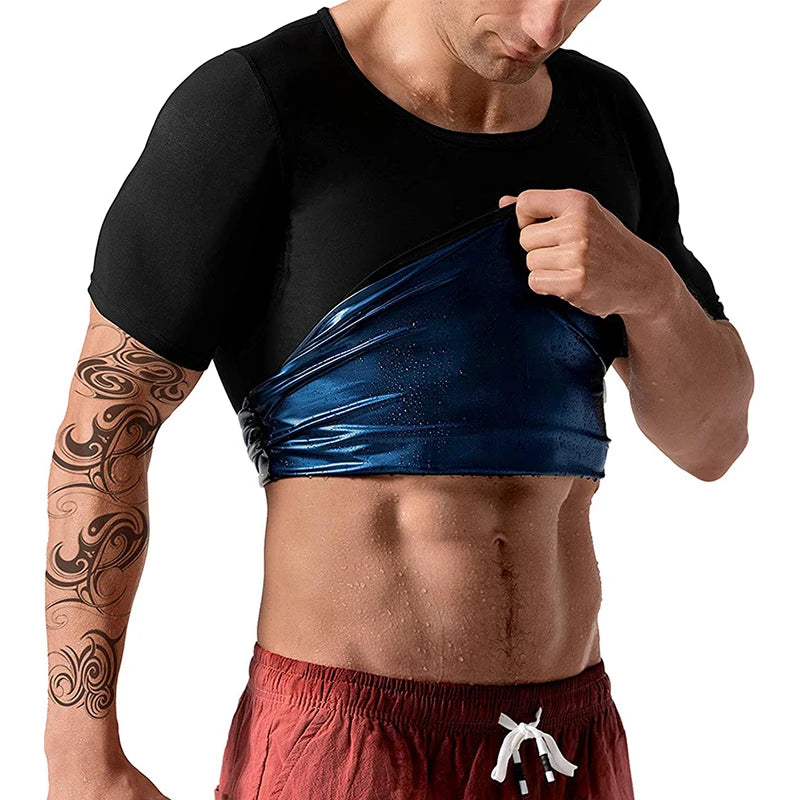Men’s Sauna Sweat Heat Trapping Workout Vest | Compression Tank Top for Intense Sweating, Fat Burn & Detox - BLAKESTORE-NG