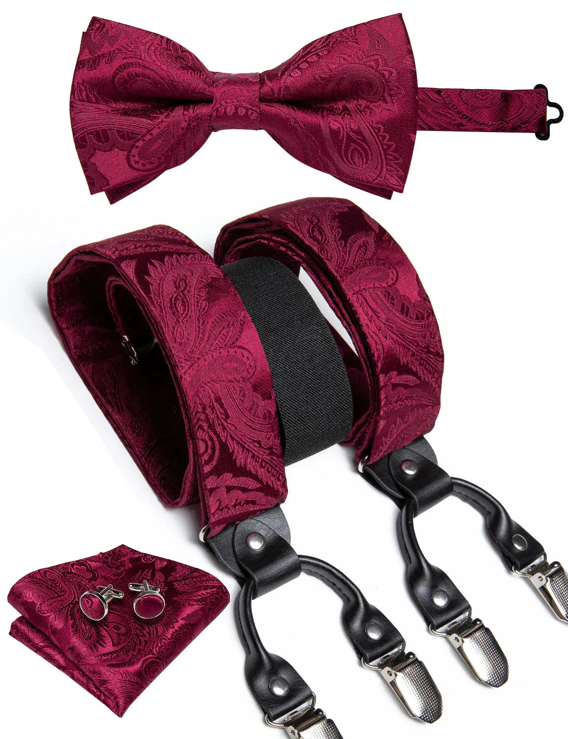 Men's Silk Suspenders Set - Maison Novaire