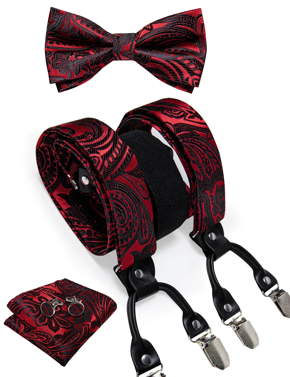 Men's Silk Suspenders Set - Maison Novaire