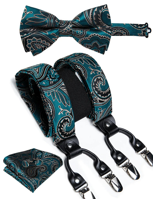 Men's Silk Suspenders Set - Maison Novaire