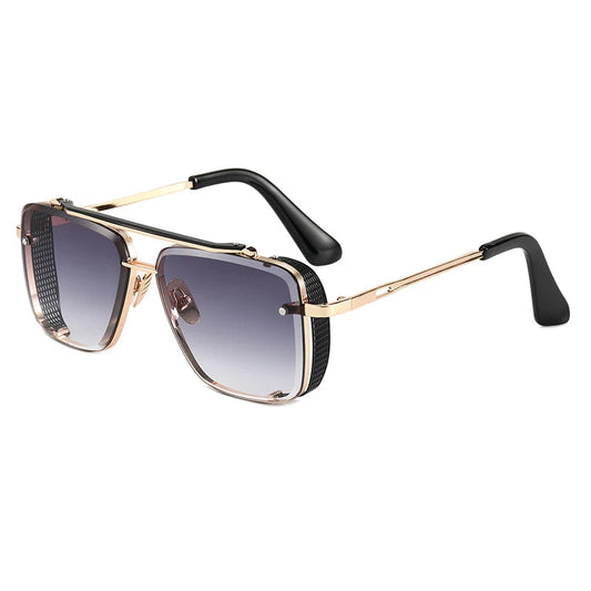 Men's Square Metal Sunglasses | UV400 Protection Fashion Eyewear - BLAKESTORE-NG