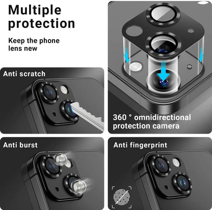 Metal Tempered Glass Camera Lens Protector Film Cover For iPhone. - Maison Novaire #