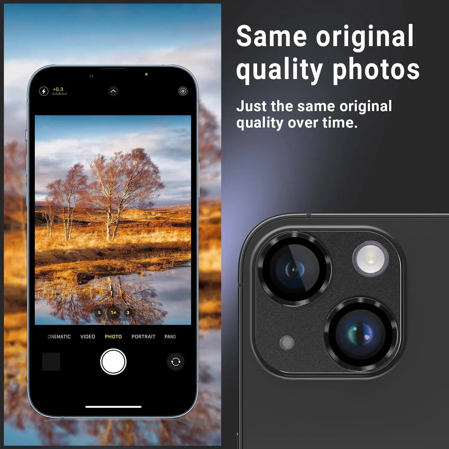 Metal Tempered Glass Camera Lens Protector Film Cover For iPhone. - Maison Novaire #
