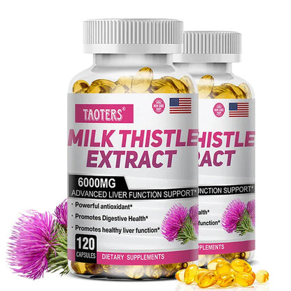 Milk Thistle 6000 mg Capsules for detoxification. - BLAKESTORE-NG