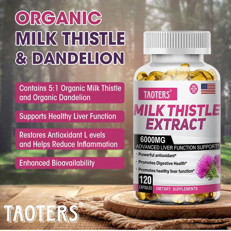 Milk Thistle 6000 mg Capsules for detoxification. - BLAKESTORE-NG