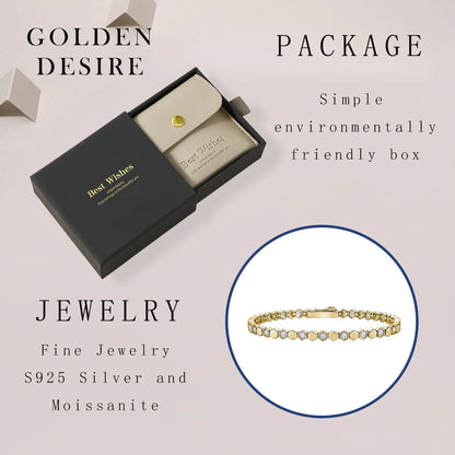 Moissanite Hexagon Bracelet - BLAKESTORE-NG