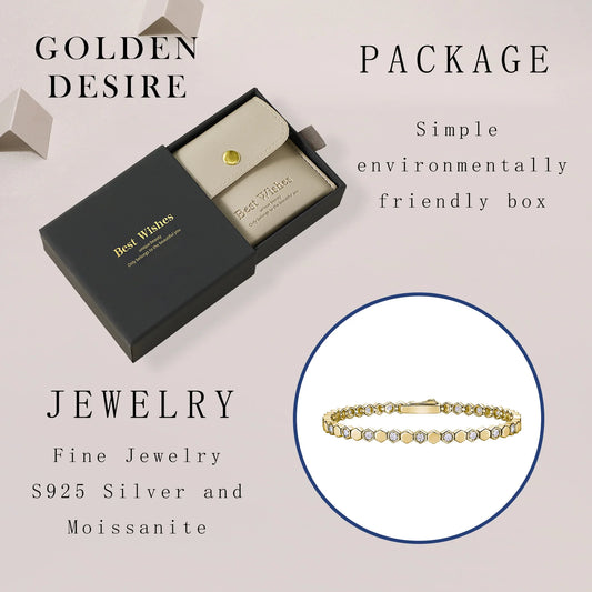 Moissanite Hexagon Bracelet - BLAKESTORE-NG