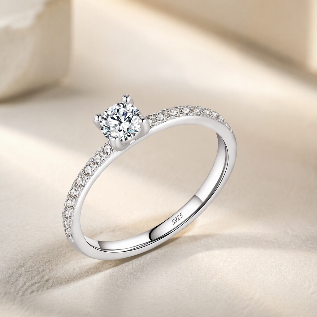 Square Moissanite Sterling Silver Ring | Maison Novaire Signature Accessories