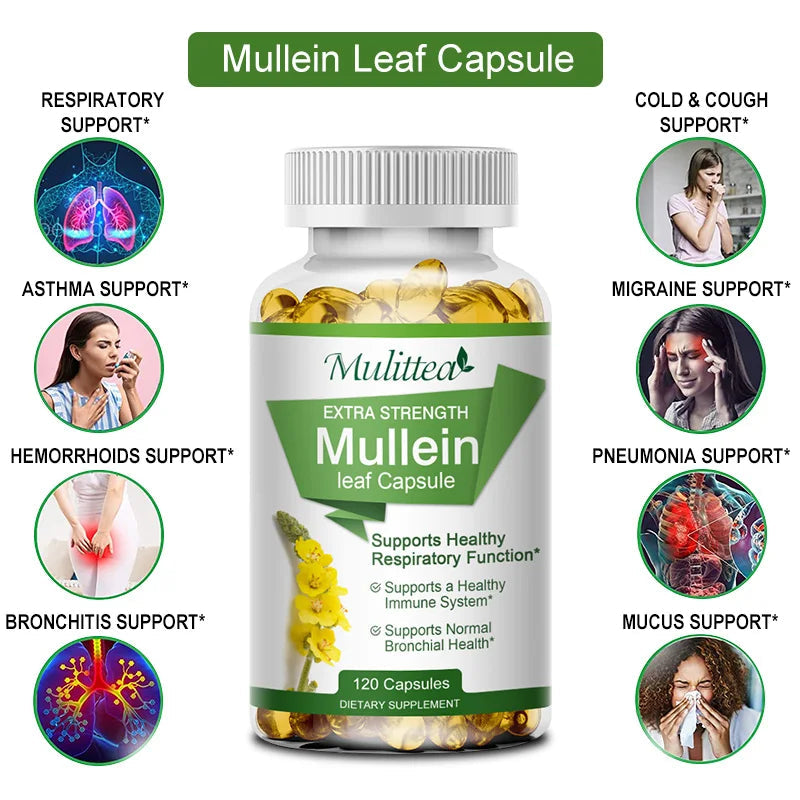 Mullein Lung Cleanser-Asthma Health-Herbal Supplement. - Maison Novaire