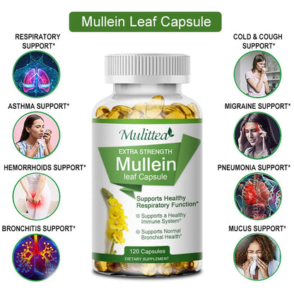 Mullein Lung Cleanser-Asthma Health-Herbal Supplement. - Maison Novaire
