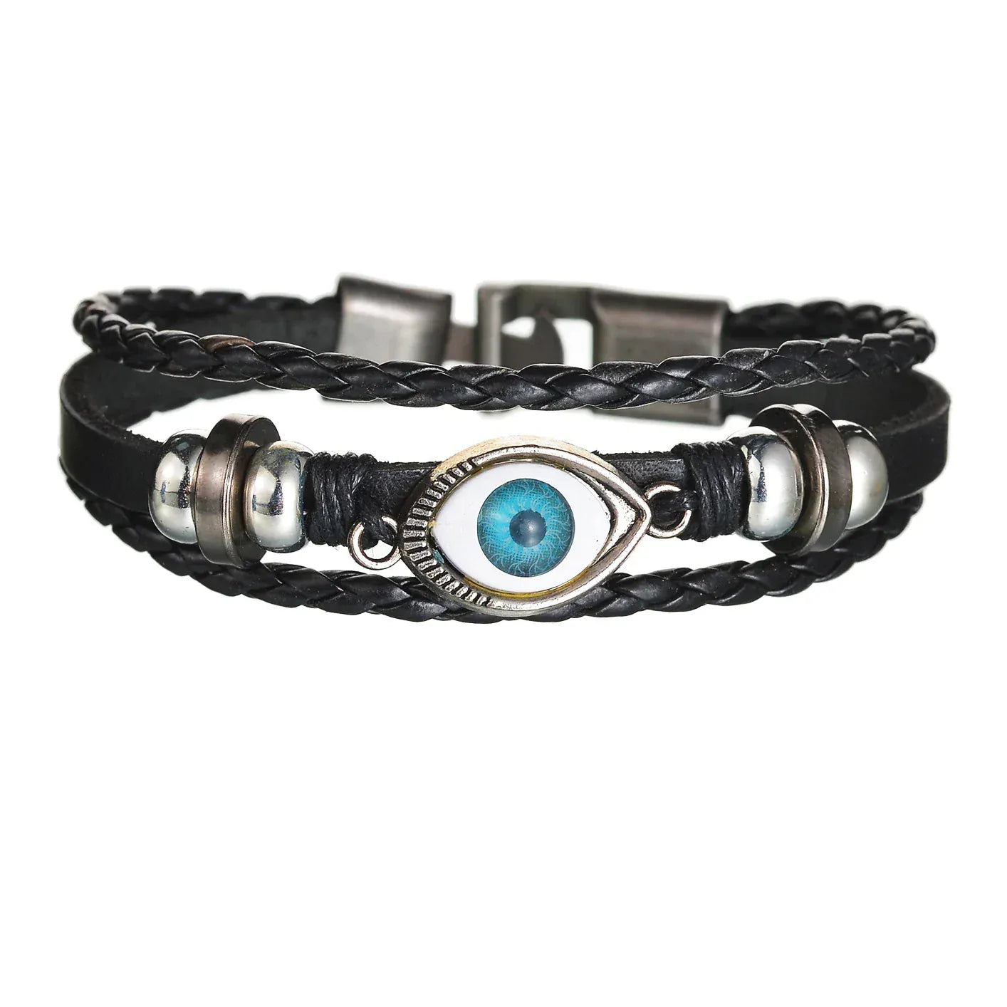 Multilayer Black Leather Bracelets & Bangles for Men. - BLAKESTORE-NG