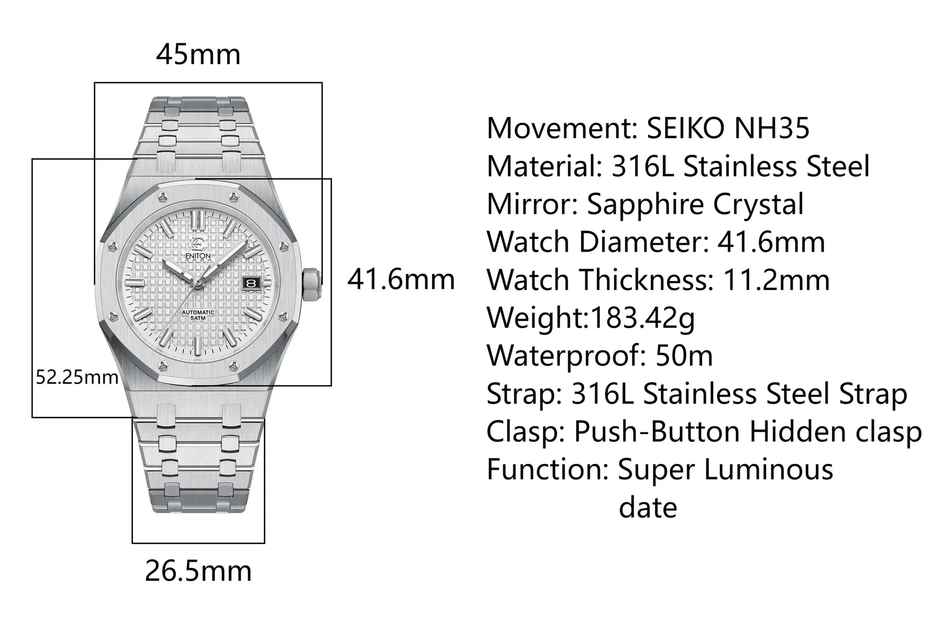 NH35 Luxury Business Men Watch. - BLAKESTORE-NG