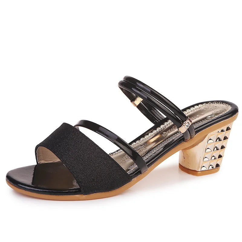 New Fashion Women’s Block Heel Sandals - Maison Novaire #