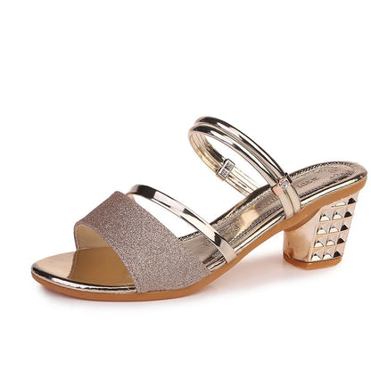 New Fashion Women’s Block Heel Sandals - Maison Novaire #