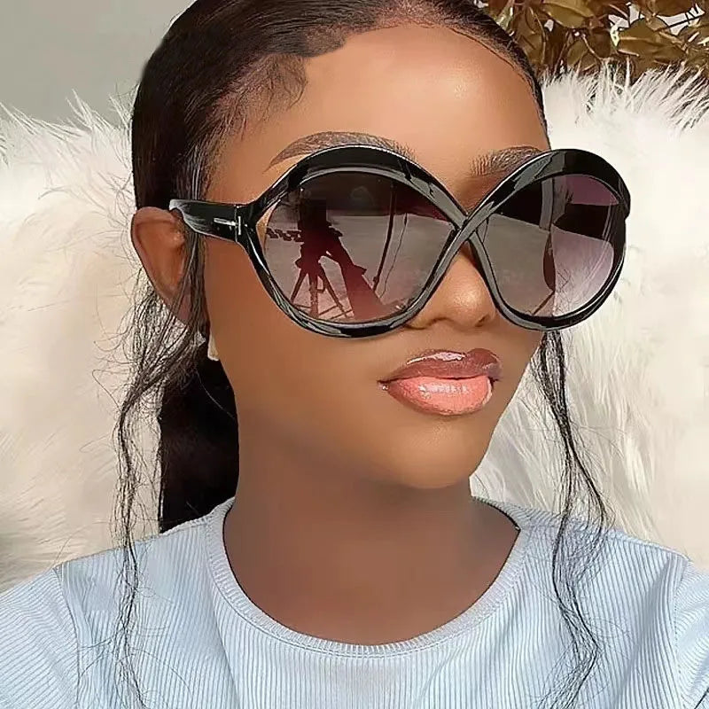 New Oversized Circular Frame Sunglasses for Women - Maison Novaire