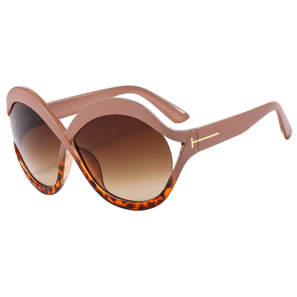 New Oversized Circular Frame Sunglasses for Women - Maison Novaire
