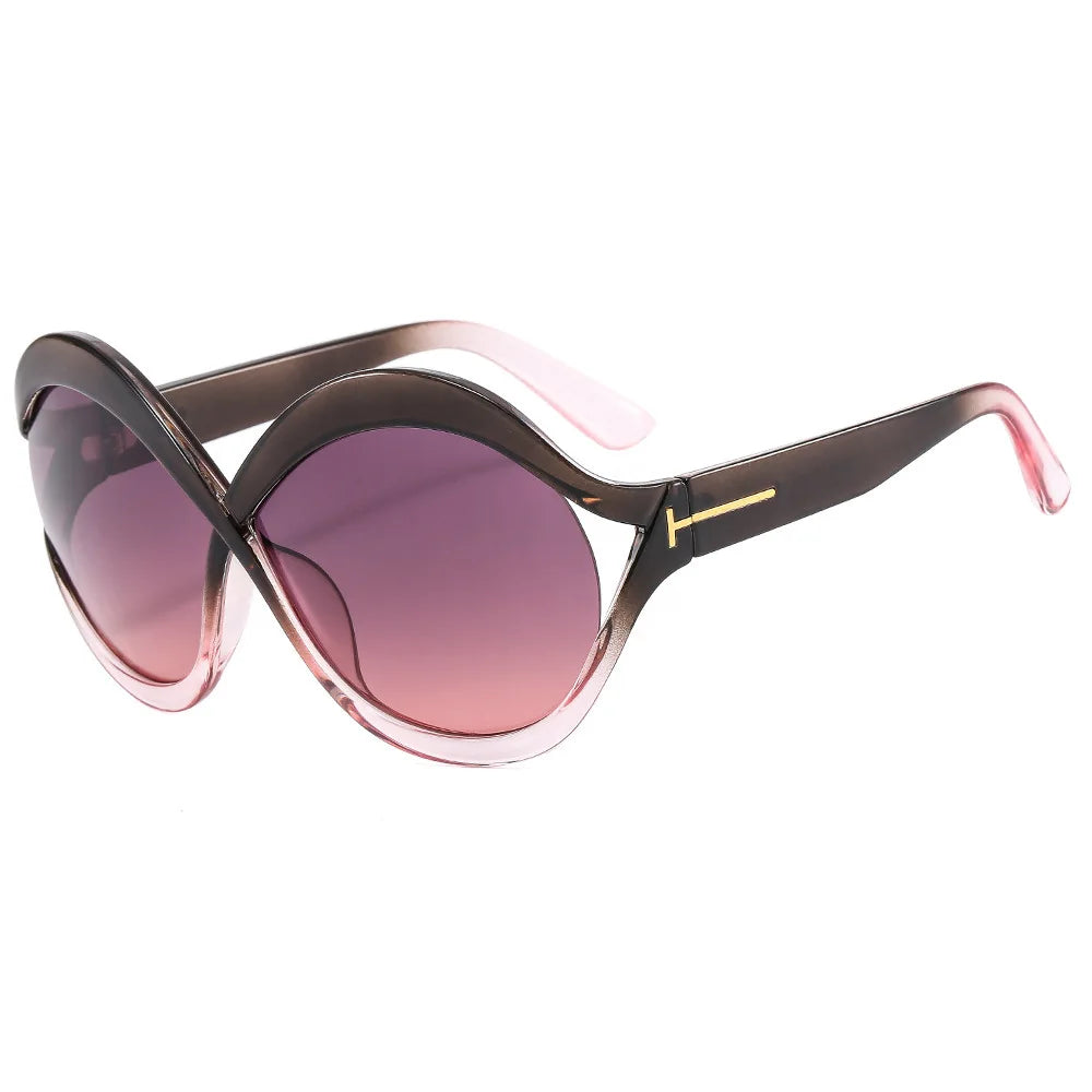 New Oversized Circular Frame Sunglasses for Women - Maison Novaire