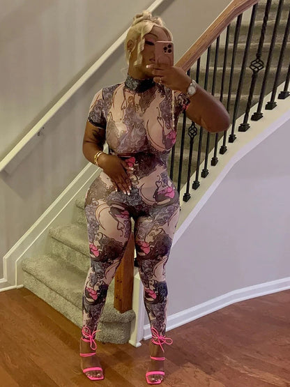 Nibber Colorful Print Jumpsuit. - Maison Novaire #