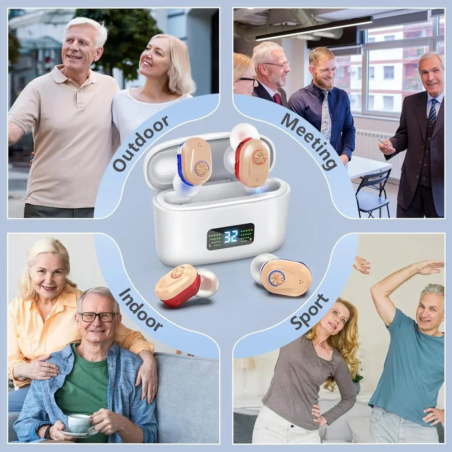 Noise-cancelling Hearing enhancer for Seniors. - Maison Novaire