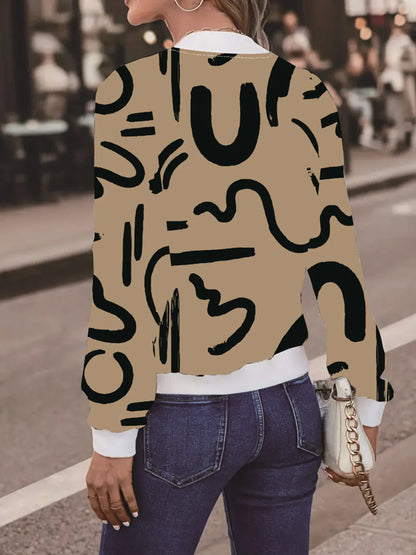 Number Print Zip Up Jacket - Maison Novaire #