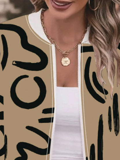 Number Print Zip Up Jacket - Maison Novaire #
