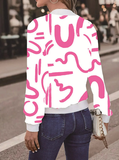 Number Print Zip Up Jacket - Maison Novaire #