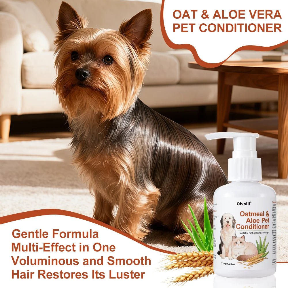 Oatmeal Aloe Pet Conditioner | Softens, Detangles, and Adds Shine - Maison Novaire