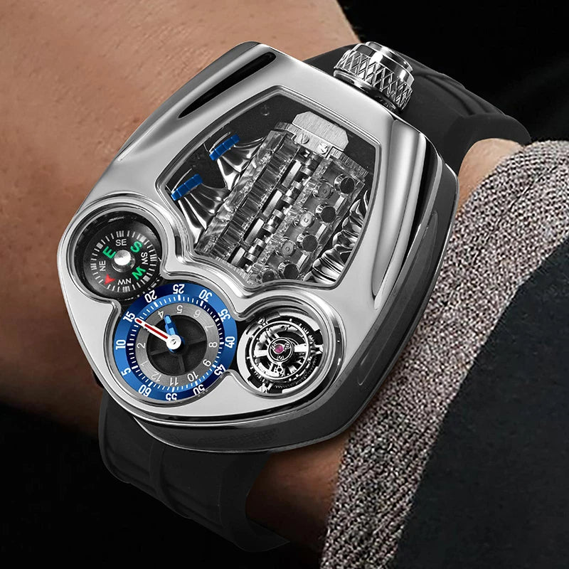 PINDU P6658 Men’s Watch | Luxury Business Compass Quartz Watch - Maison Novaire