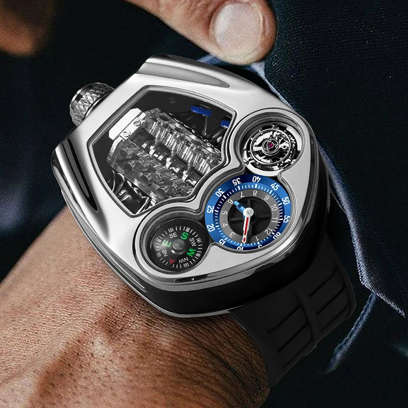 PINDU P6658 Men’s Watch | Luxury Business Compass Quartz Watch - Maison Novaire