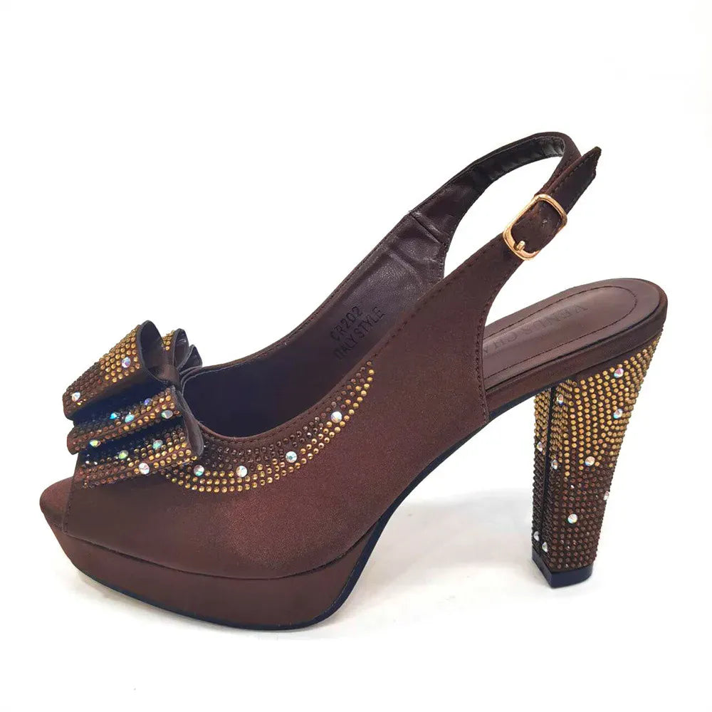 Peep Toe Shoes & Bag Set – Wedding Party Luxury - BLAKESTORE-NG