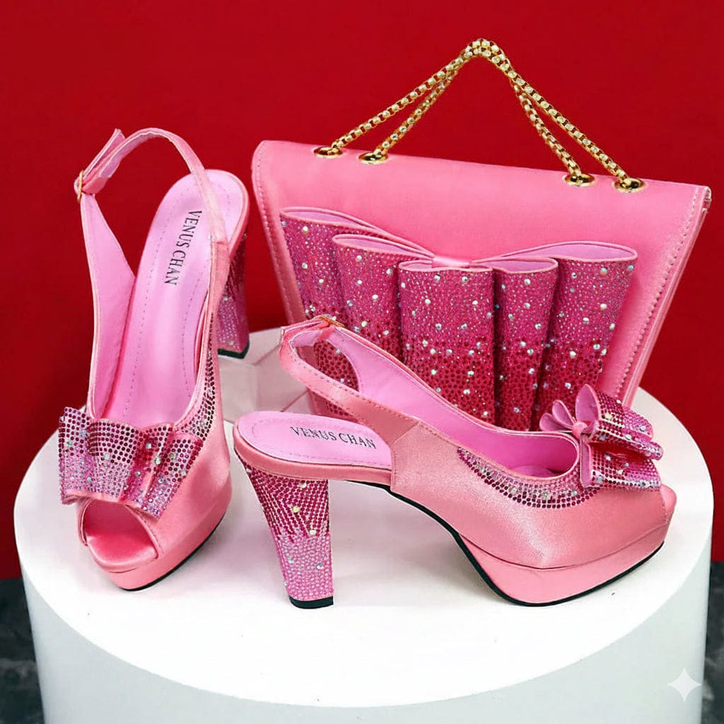 Peep Toe Shoes & Bag Set – Wedding Party Luxury - BLAKESTORE-NG