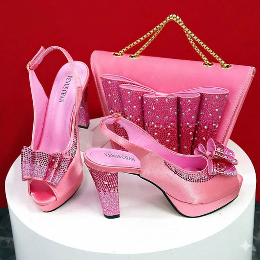Peep Toe Shoes & Bag Set – Wedding Party Luxury - BLAKESTORE-NG