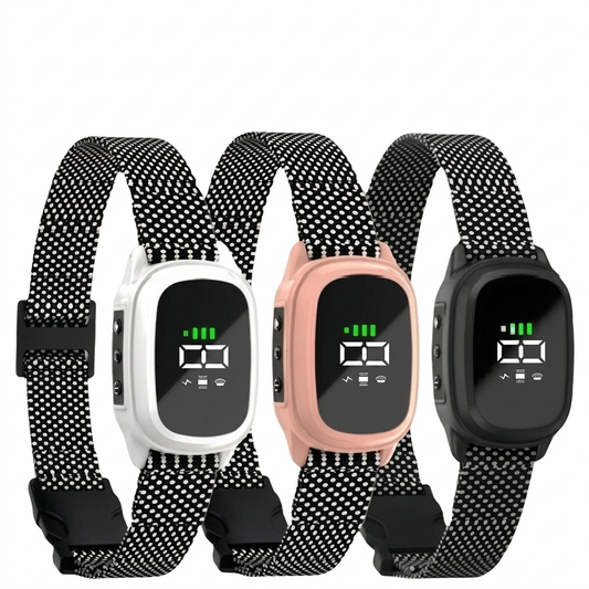 Pet Dog Anti-Barking Collar – Waterproof Ultrasonic & Vibration Training Device for Small, Medium & Large Dogs  - D16-NL-Pink - Maison Novaire