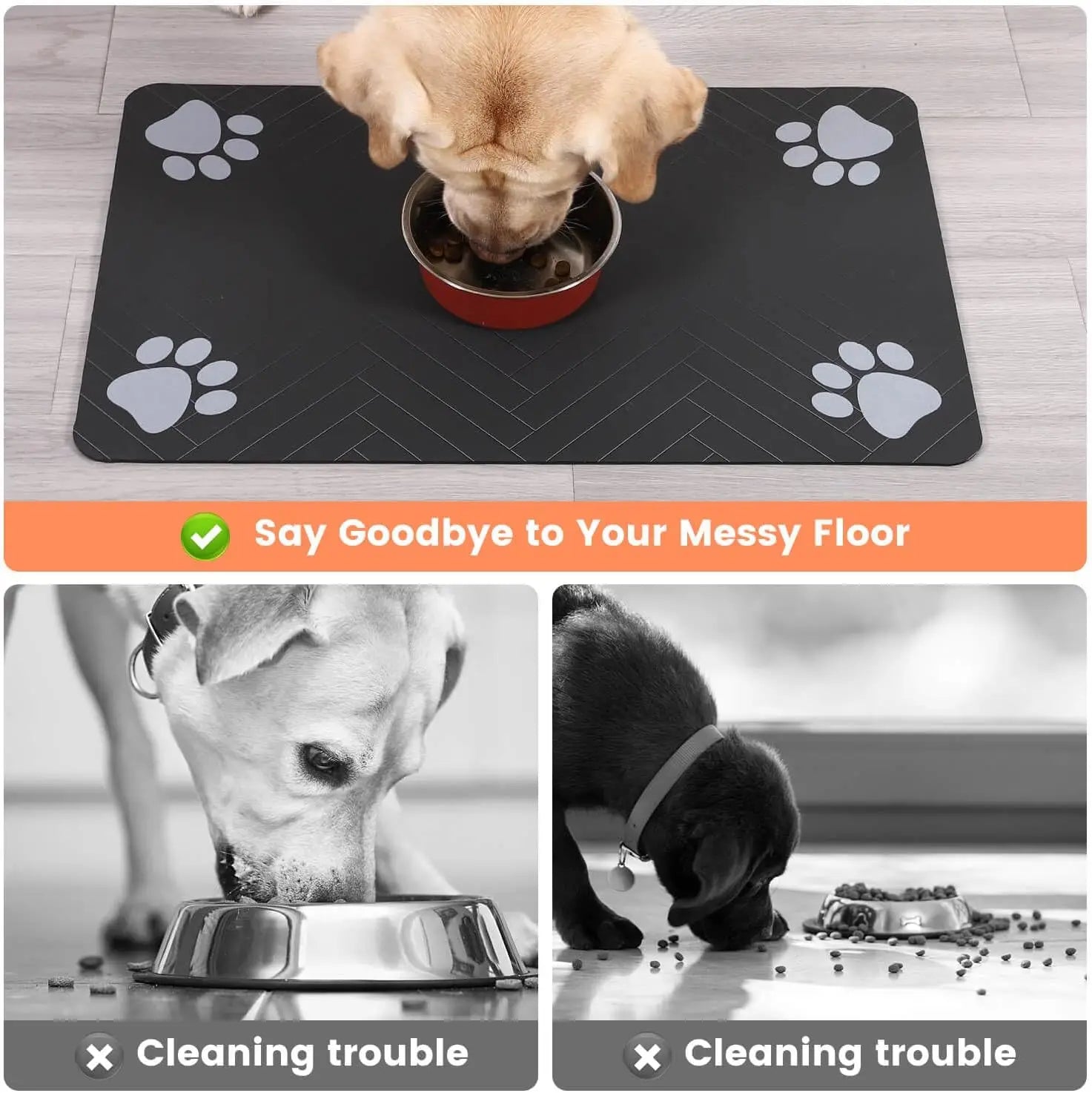 Pet Feeding Mat-Absorbent - Waterproof and Slip Proof. - Maison Novaire #