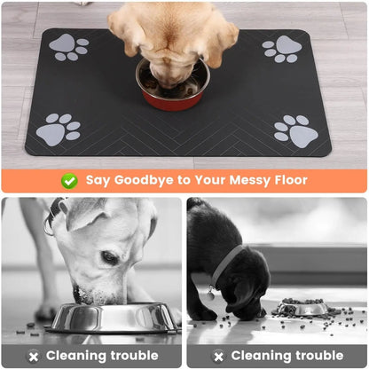 Pet Feeding Mat-Absorbent - Waterproof and Slip Proof. - Maison Novaire #
