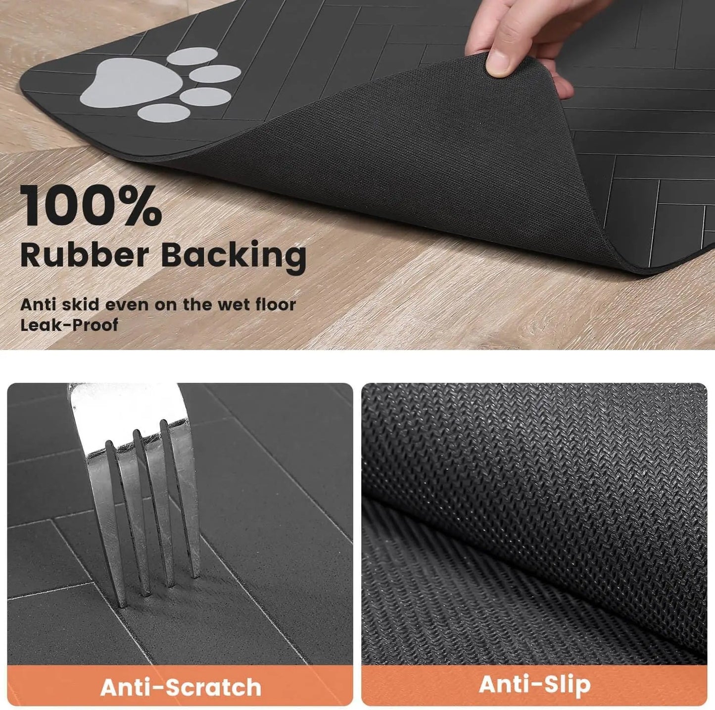 Pet Feeding Mat-Absorbent - Waterproof and Slip Proof. - Maison Novaire #