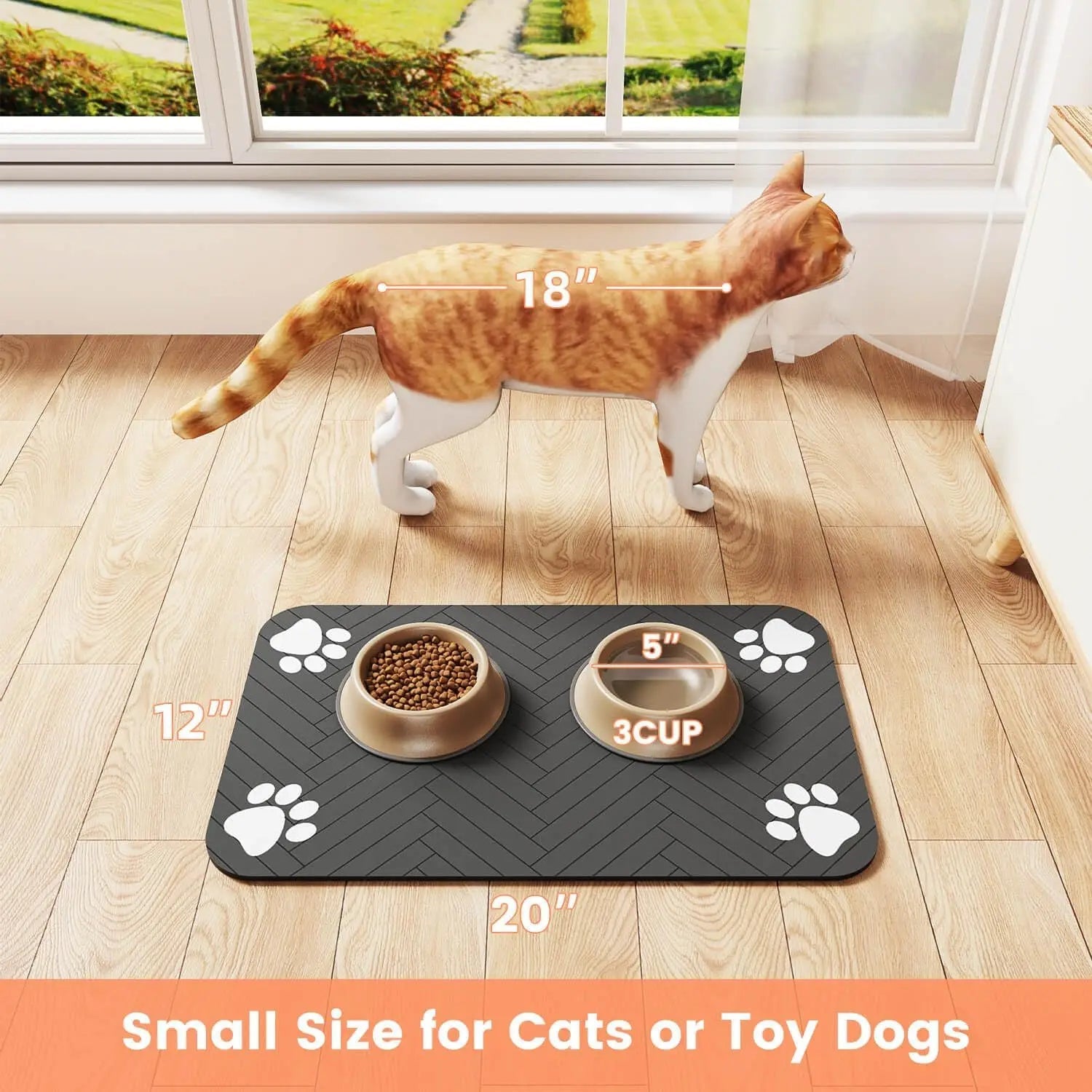 Pet Feeding Mat-Absorbent - Waterproof and Slip Proof. - Maison Novaire #