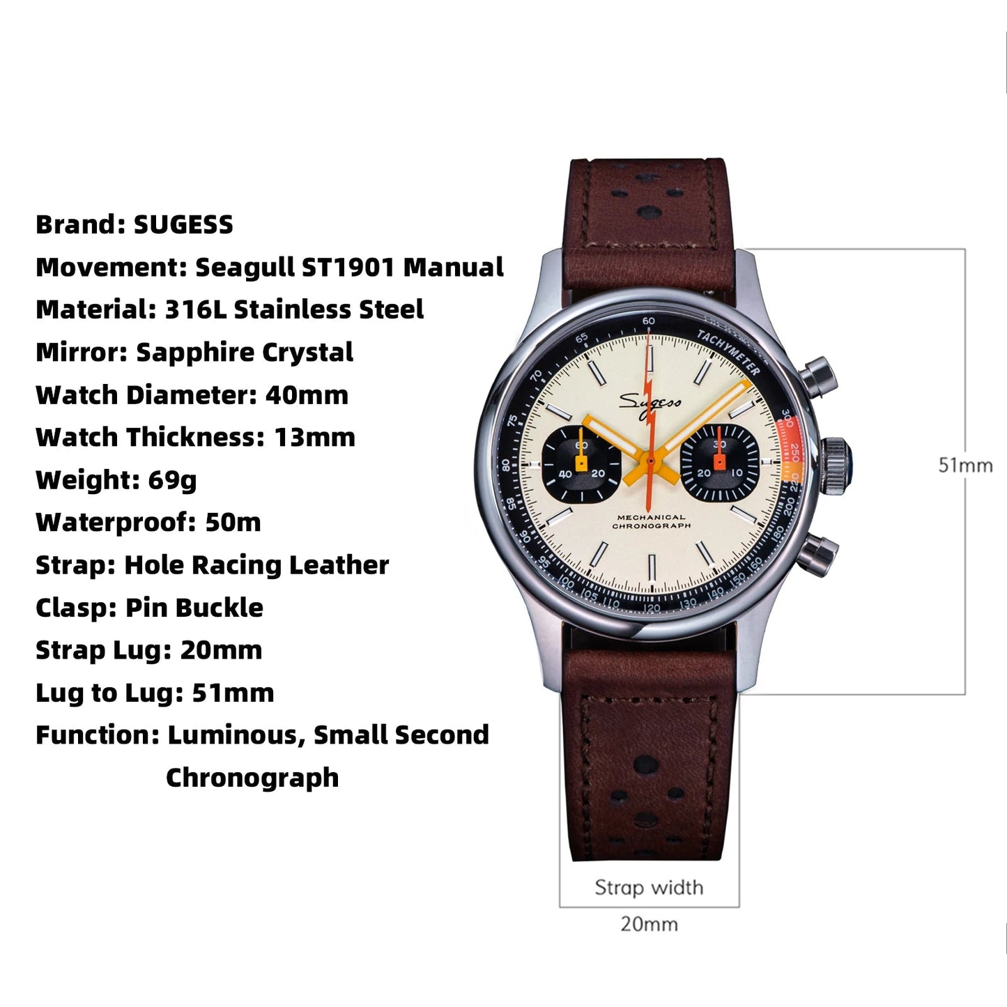Pilot Mens Sapphire watch. - Maison Novaire #