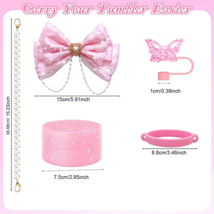 Pink 12pcs 30oz 40oz Tumbler Cup Accessories Set. - Maison Novaire #