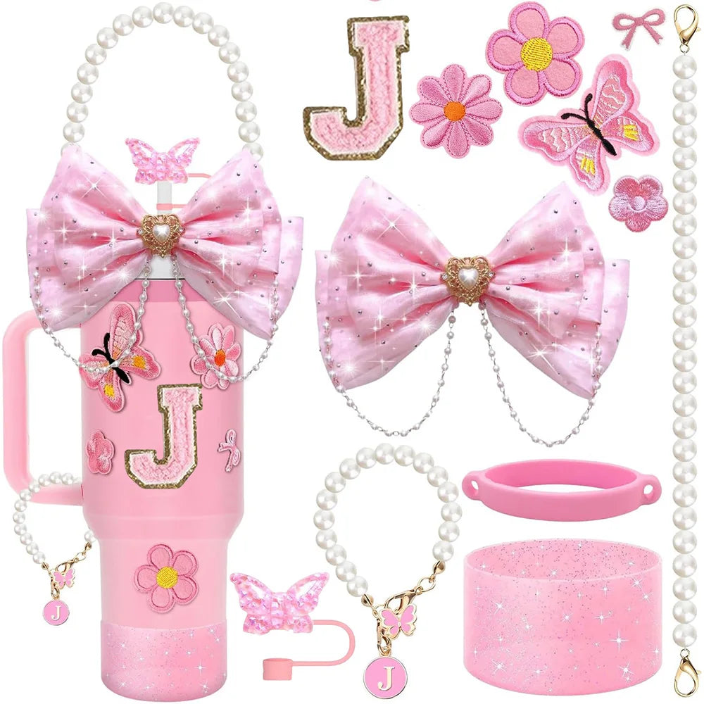Pink 12pcs 30oz 40oz Tumbler Cup Accessories Set. - Maison Novaire #