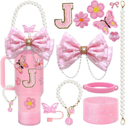 Pink 12pcs 30oz 40oz Tumbler Cup Accessories Set. - Maison Novaire #